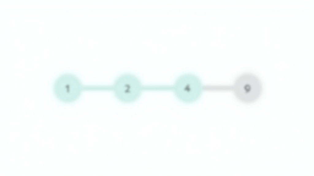 Barra di progresso multi-step visualizzata su desktop: quattro cerchi numerati, il secondo cerchio evidenziato in blu, una linea di connessione tra i cerchi, sfondo pulito