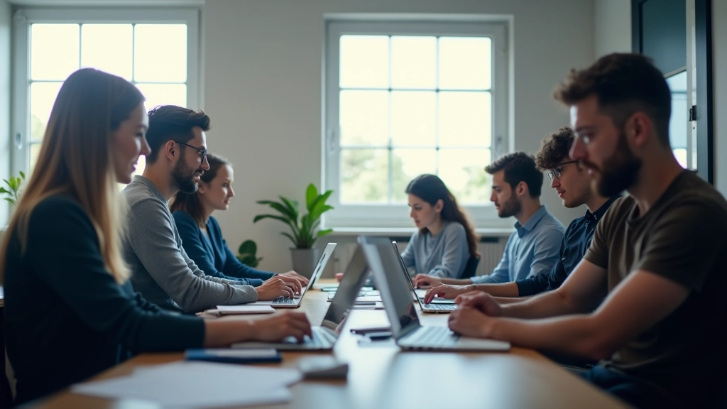 Studio di design moderno con esperti di form optimization al lavoro