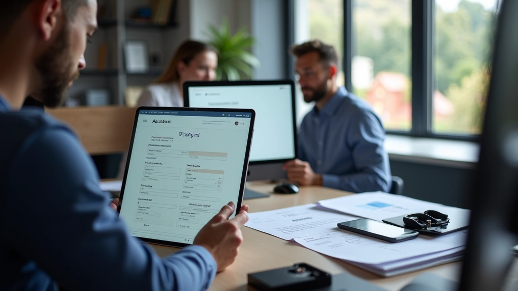 Team collaborating on form design